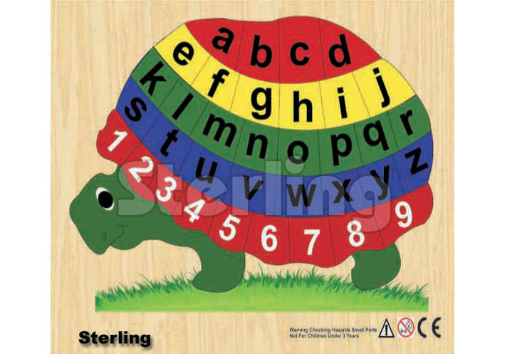 ALPHABET AND TORTOISE PUZZLE SIZE