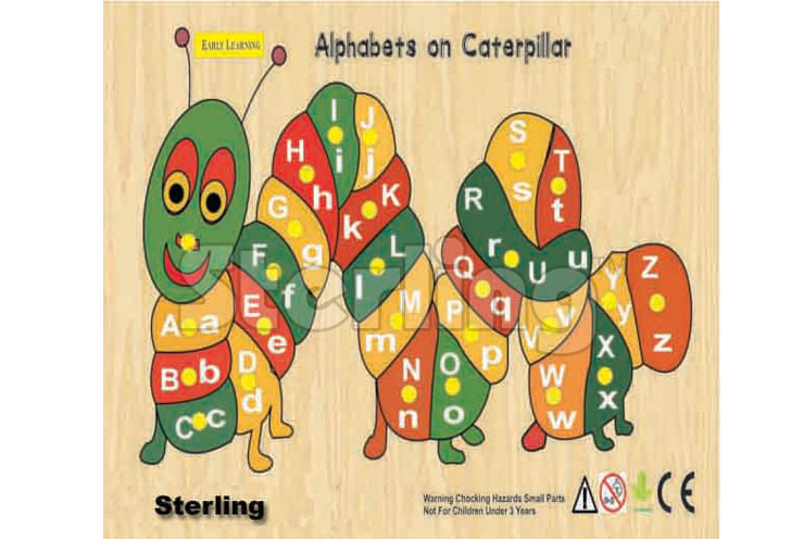 ALPHABET UPPER AND LOWERCASE CATERPILLAR