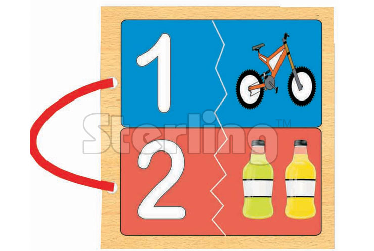 COUNTING WOODEN BOOK PUZZLE