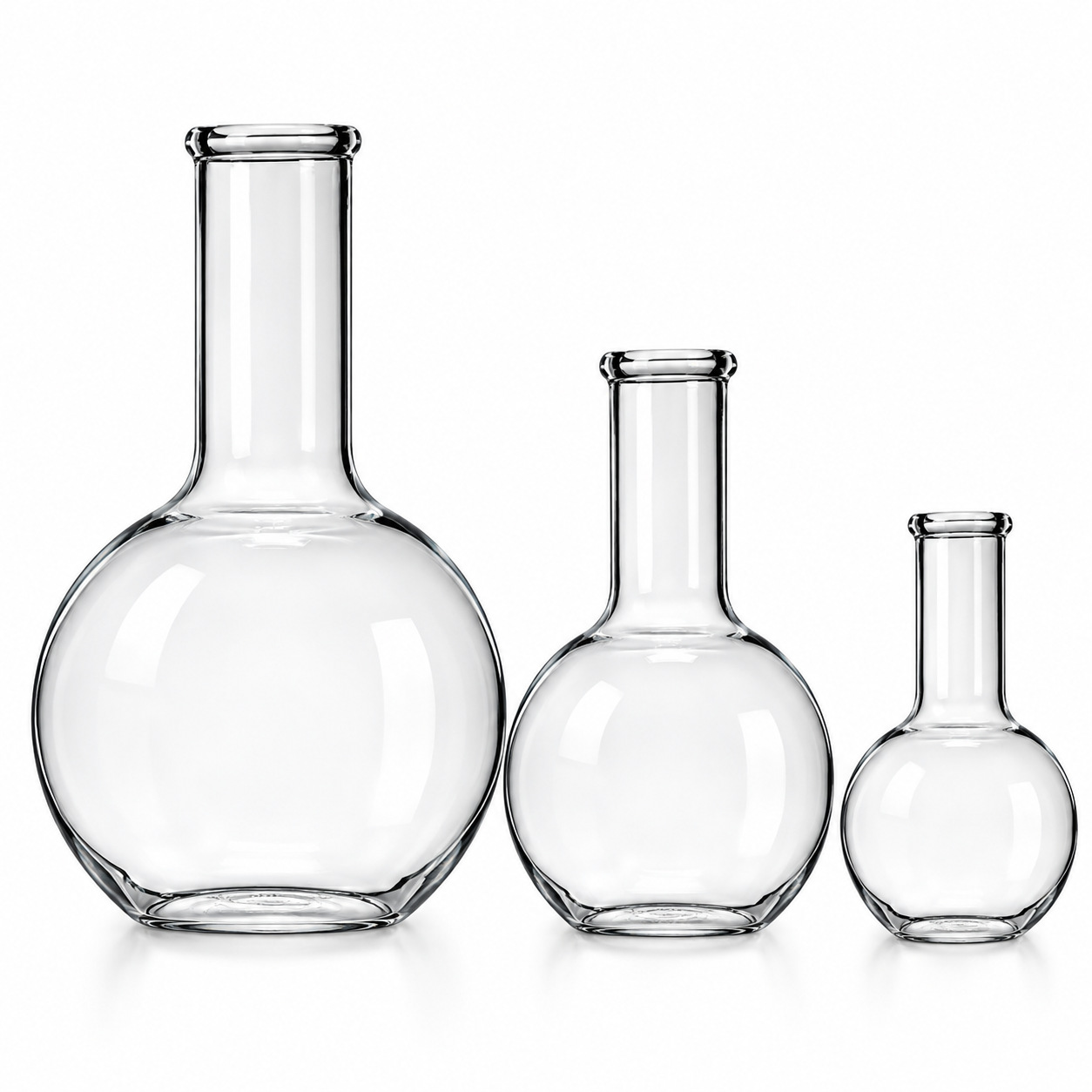 FLAT BOTTOM FLASK – PLAIN SODA GLASS