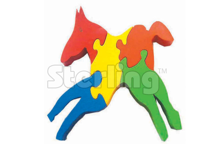 HORSE JIGSAW PUZZLE-COLORED