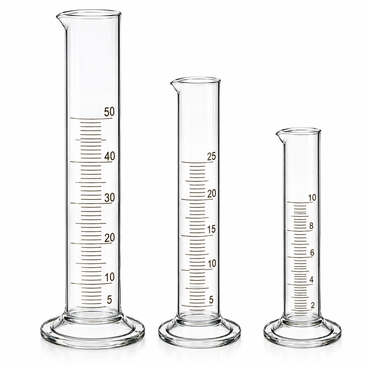 MEASURING CYLINDERS – PLAIN SODA GLASS