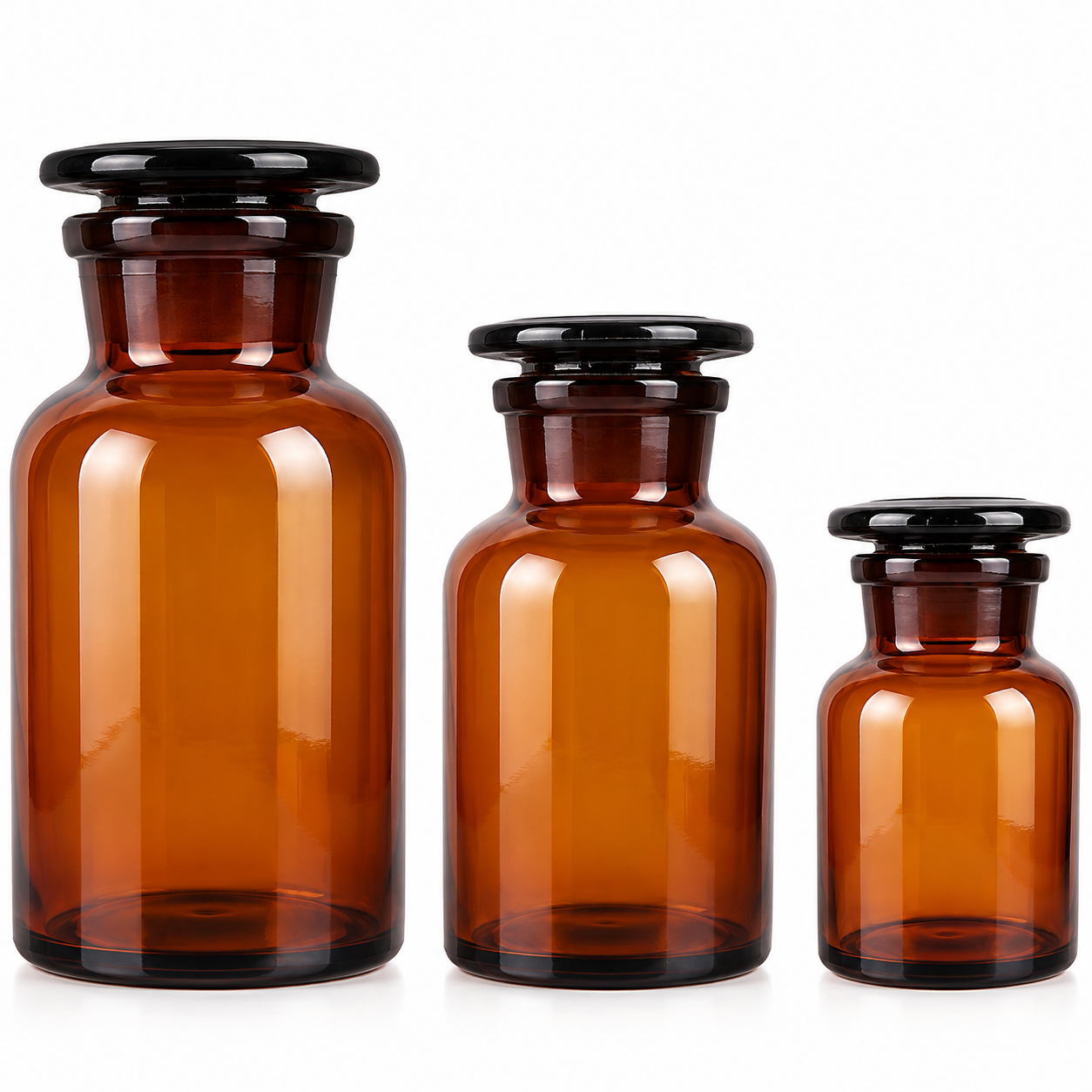 REAGENT BOTTLE WIDE MOUTH AMBER – SODA GLASS