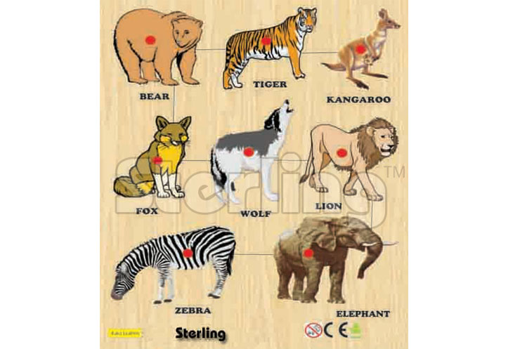 WILD ANIMALS KNOB PUZZLE